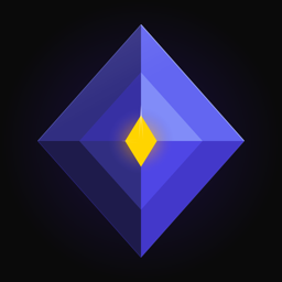 The Gemstone Rhapsody app icon, a gold gem on near-black.